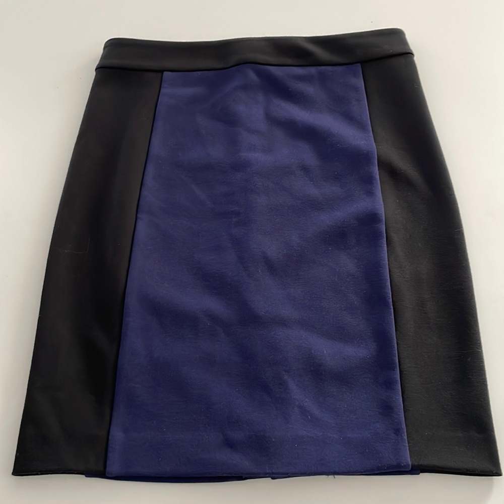 NWT Club Monaco Brial Double Knit Skirt Soot Black/blue Size 2